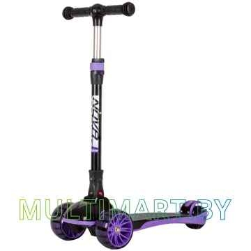Самокат Novatrack RainBow Basic Black New 120BB.RAINBOW.BVT22 (фиолетовый, 2022)